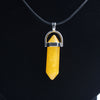 Hexagonal column necklace natural crystal pendant Stone Pendant Leather Necklace men's and women's  jewelry Amulet