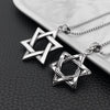 Hexagram Star of David Pendant Israel Chain Geometric Necklaces Men Women Stainless Steel Judaica Silver Color Jewish Jewelry