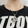 Hexagram Star of David Pendant Israel Chain Geometric Necklaces Men Women Stainless Steel Judaica Silver Color Jewish Jewelry