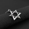 Hexagram Star of David Pendant Israel Chain Geometric Necklaces Men Women Stainless Steel Judaica Silver Color Jewish Jewelry