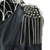 1Pc Punk Gothic Rivet Spike Epaulet Shoulder Board Mark Tassel Brooch Jewelry