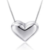 Women's Love Heart Pendants And Necklaces 925 Stamp Silver Color Retro Wedding Lucky Jewelry Gifts  GaaBou
