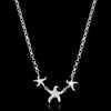 Street 925 Stamped Silver Beautiful three starfish Necklace For Women wedding accessories party Jewelry Christmas Gifts