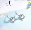 Round Zircon Earrings For Women 925 Stamp Silver Color Designer Earrings Wedding Party  Fine Jewelry 2022 GaaBou