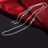 925 Stamped Silver Classic 2MM Flat Sideways chain Necklace for Women Men 16-30 Inch party wedding Jewelry gifts