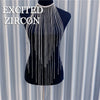 EXCTED ZIRCON  Woman Sexy Tassel Body Chain Chest Chain bling Rhinestone Crystal Jewelry Necklace Party Prom Gift