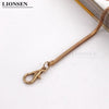 Lionsen 120cm / 0.42cm  Snake Replacement Chain Strap Metal link Clasp Purse Chain Bag Handle Shoulder Cross Body Handbags Chain