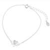 925 Sterling Silver Bracelets for Women Simple Cherry Blossom Chain Link Bracelet Flower Girl Gift Bridesmaid Bracelet