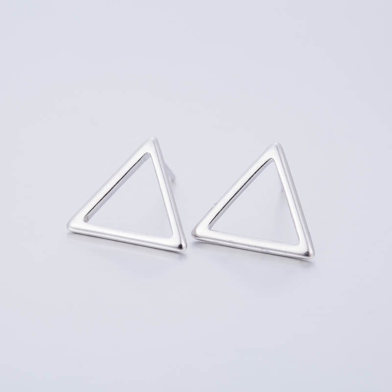 925 Sterling Silver Earrings Geometric Earrings Hollow Tirangle Earrings for Women Circle Earrings Women Party Gift