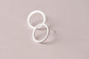 925 Sterling Silver Earrings Geometric Earrings Hollow Tirangle Earrings for Women Circle Earrings Women Party Gift