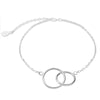 925 Sterling Silver Fine Jewelry Double Circle Bracelet Female Trendy Geometic Round Bracelets & bangles Party Gift