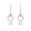 Real 925 Sterling Silver Earrings Simple Heart Earrings Women Tiny Star Pendientes Minimalist Wedding Gift Fine Jewelry