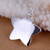 Special offer 925 Stamped Silver beautiful star pendant Necklace For Women Wedding party  designer Jewelry gifts