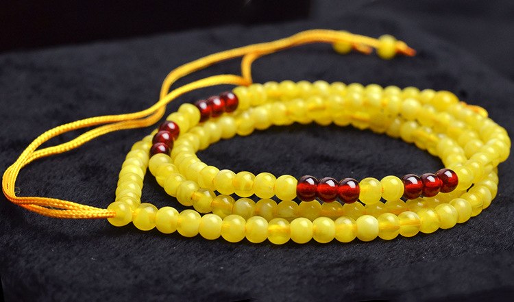 High Amber Floating Brine Necklace Rope Fashion Beeswax 4mm Beads Necklace Cord Rope 50cm DIY Jewelry Accessories