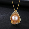 High Jewelry 925 Sterling Silver Necklace Seashell Design Natural Pearl Pendant Necklace Woman Glamour Jewelry 18k gold