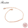 High Polished Simple Line Bar Bracelet Sterling Silver Cubic Zirconia Horizontal Half Pave Cz Stick Bracelets&Bangle gift ZK40