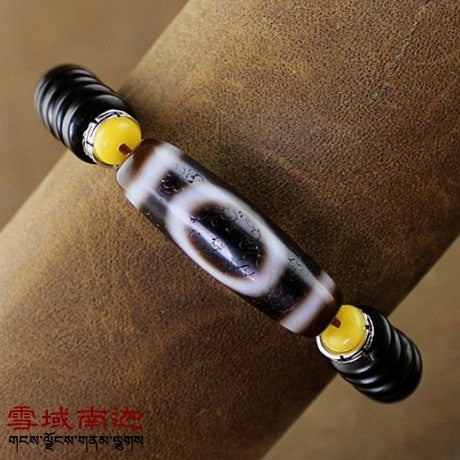 High Qaulity Tibetan Dzi Ji Bead Bracelet Sky and Earth Pure Stone Material for Women & Men Bracelet