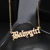 2021 Simple Jewelry Gold Silver Color Babygirl Letter Necklace Name Pendants Lovely Gift for the Mom