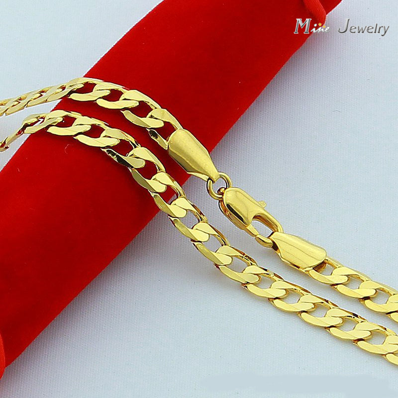 High Quality 24K Gold Necklaces Jewelry Wholesale Chain Men Necklaces