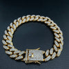 High-Quality  51g Hip Hop Full AAA Zircon Bling Iced Out Pave Men's Bracelet Miami Cuban Link Chain Bracelets for Men Jewelry