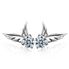 925 Stamp Silver Color Charm Earrings Angel Wings Studs Earring Women Girl Ladies Jewelry Wedding Christmas Gift