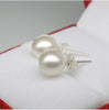 925 Stamp Silver Color Earrings Pearl Retro Studs Earring Women Girl Ladies Jewelry Wedding Gift