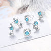 925 Stamp Silver Color Planet Charm Earrings Bule Studs Earring Women Girl Ladies Jewelry Christmas Gift