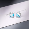 925 Stamp Silver Color Zircon Charm Earrings Style Studs Earring Women Girl Ladies Jewelry Wedding Gift