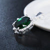 925 Stamped Silver noble Green crystal Pendant diamond Necklace for woman party Jewelry Christmas Gifts