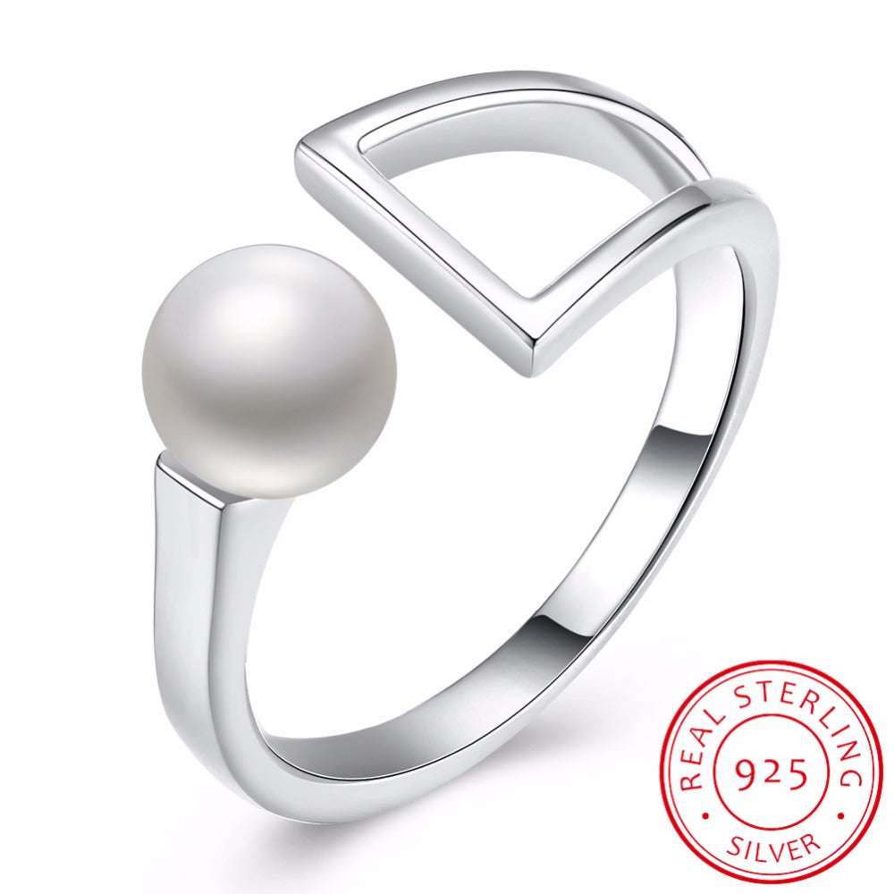 High Quality 925 Sterling Silver Pearl Ring AAA Cubic Zircon 2020 New Fine Jewelry Vintage Wedding Ring anillos Gifts
