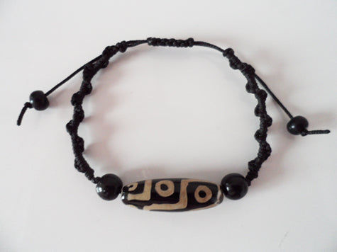 High Quality Black and White Color 10mm*30mm Stone Handmade Bracelet For Men and Women Fashion Jewelry Charm Bracelet