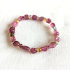 High Quality Brazil Natural Clear Colorful Purple Pink Red Yellow Tourmaline Multi-color Bracelet Nugget Round beads 5x7mm 05162