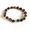 High Quality Brazil Natural Green Pink Red Yellow Watermelon Tourmaline Multi-color Bracelet Nugget Round beads 5x7mm 05167