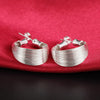 Classic 925 Sterling Silver Retro line stud Earring for Woman Jewelrywedding party Holiday Gifts