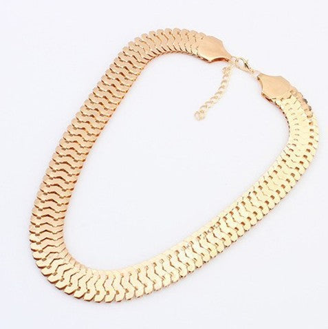 High Quality Gold Chunky Chain Necklace Women New Collar Fashion Vintage Chokers Necklace Accessories fine jewelry