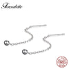 High Quality Jewelry 925 Sterling Silver Beads Threader Tassel Earrings Tiny Ball Drop Long Chain Dangle Earring3cm/6cm/9cmZK30