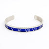 High Quality Men Jewelry Bangle Bracelet Stainless Steel Blue Roman Bangle Genuine Stone CZ Crown Macrame Bracelet Bangle Men