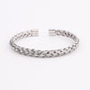 High Quality Men Jewelry Bangle Bracelet Stainless Steel Blue Roman Bangle Genuine Stone CZ Crown Macrame Bracelet Bangle Men