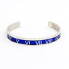 High Quality Men Jewelry Bangle Bracelet Stainless Steel Blue Roman Bangle Genuine Stone CZ Crown Macrame Bracelet Bangle Men