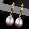 High Quality Natural Pearl Hoop Earrings For Women 100% 925 Sterling Silver Style Earring Elegant Wedding Fine Jewelry