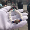 High Quality Natural White Tridacna with Mantra Tibetan Tiger teeth Dzi Beads Natural turquoise Bracelet Fine Jewelry