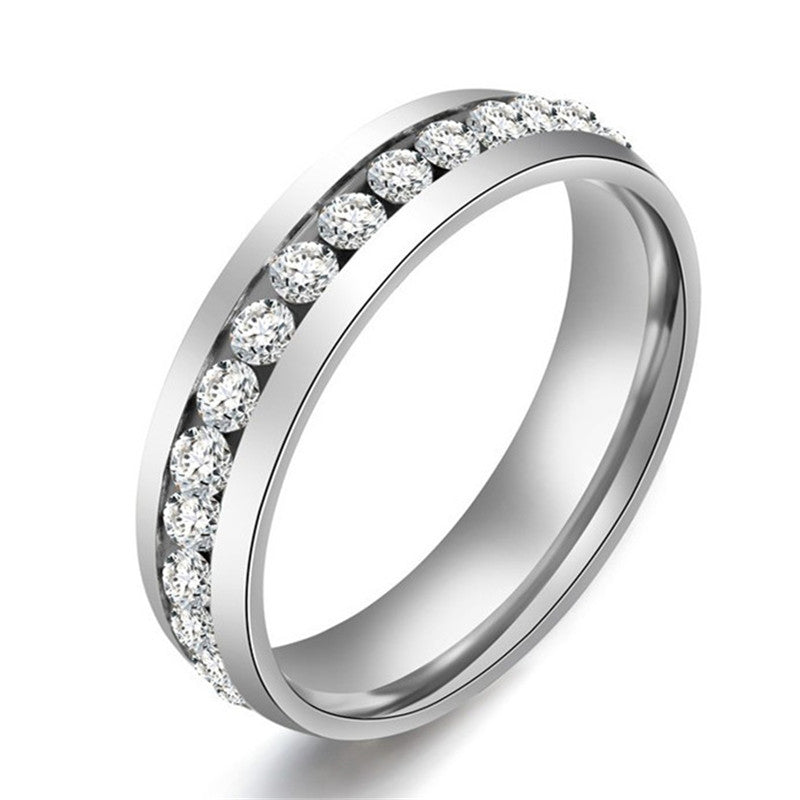 High Quality No discoloration Crystal Rainbow Rings For Women Men Silver Gold Wedding Engagement Couple Rings Jewelry Wholesale