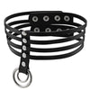 PU Leather Sexy Gift for Women Neckband Unique Round Choker Necklace  Gothic Punk Neck Jewelry Sex Toys X633c