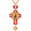 Priest Pectoral Cross Necklace Plating Orthodox Greek Cross Pectoral Cross Pendant Long Necklace Jewelry