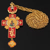 Priest Pectoral Cross Necklace Plating Orthodox Greek Cross Pectoral Cross Pendant Long Necklace Jewelry