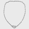 Punk Style Stainless Steel Necklace Non-fading Chain Number 8 Pendant Collar Women Short Choker Jewelry