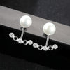High-Quality Real Pearl Stud Earrings Jewelry Double Wear 925 Sterling Silver Fine Jewelry Earrings Stud