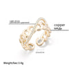 Shiny CZ Open Rings Cool Zircon Crystal Female Resizable Rings Women Party Korean Design Accessoy Jewelry