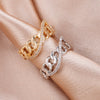 Shiny CZ Open Rings Cool Zircon Crystal Female Resizable Rings Women Party Korean Design Accessoy Jewelry