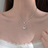 Shiny Crystal Zircon Necklace Rose Gold Double Layer Choker Necklace For Women Jewelry Party Gift
